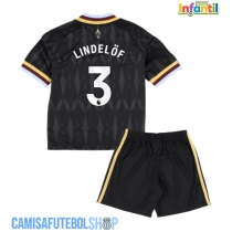 Camisa de time de futebol Aston Villa Victor Lindelof #3 Replicas 2º Equipamento Infantil 2026-27 Manga Curta (+ Calças curtas)